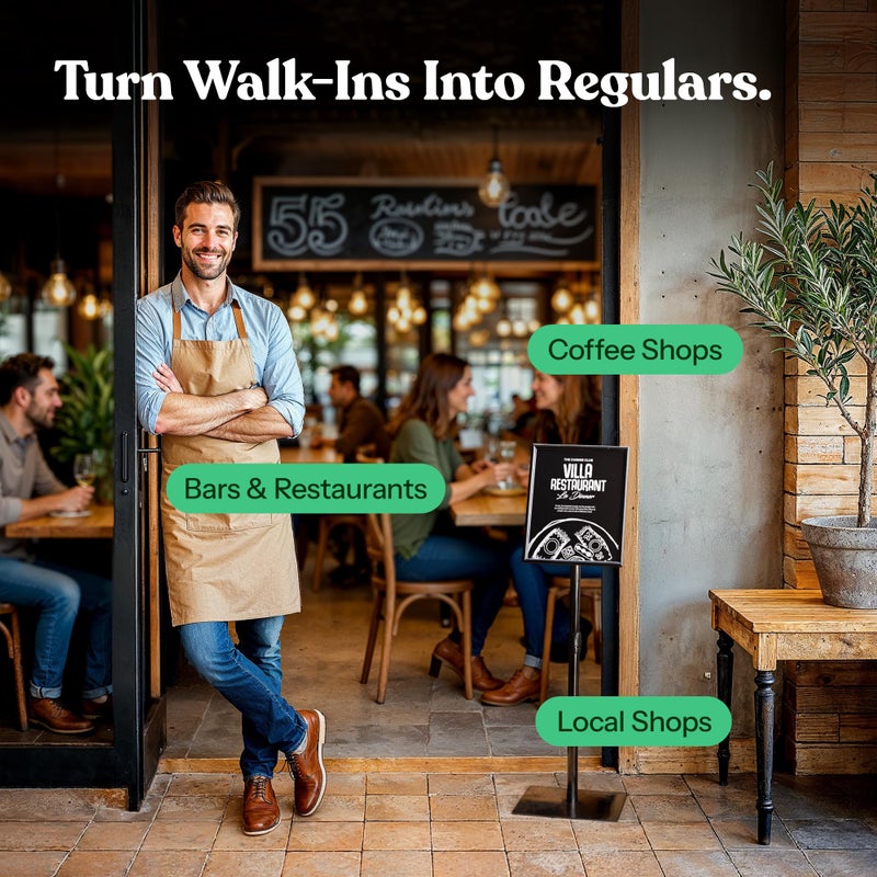 T-Sign Adjustable Heavy Duty Pedestal Sign Holder - 8.5x11 Inch Vertical & Horizontal Poster Stand with Heavy Square Base for Display, Advertisement & Outdoor Signs - Image 5